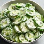 Refreshing Creamy Cucumber Salad Recipe