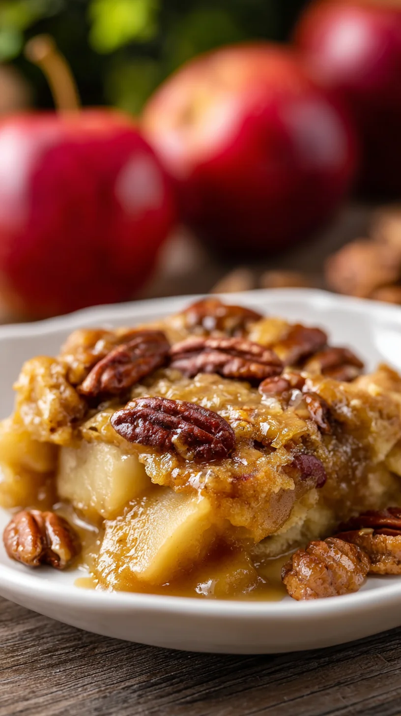 Crockpot caramel apple dump cake, golden and bubbling. Crockpot caramel apple dump cake, golden and bubbling.
