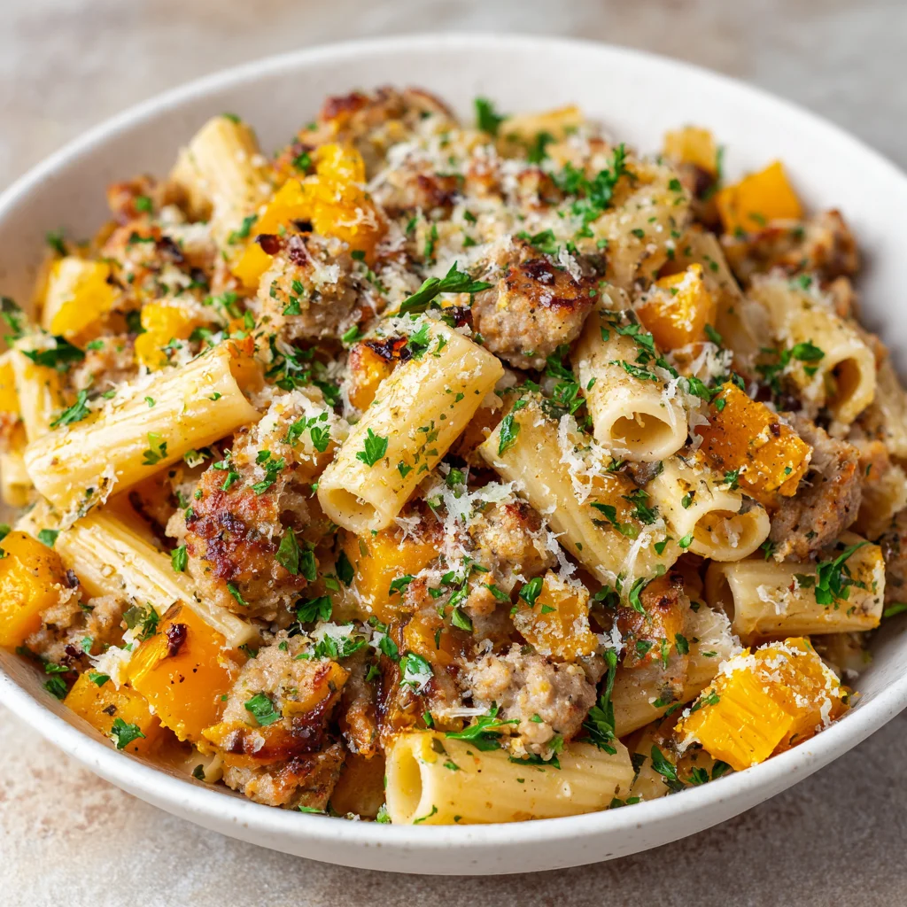 Delicious Autumn Sausage Pasta Squash Recipe