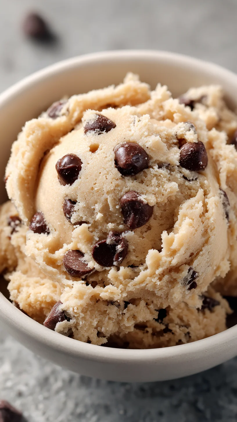 No-bake edible cookie dough in a bowl.