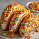 Fruity Pebbles Cheesecake Tacos - Easy Dessert Recipe!