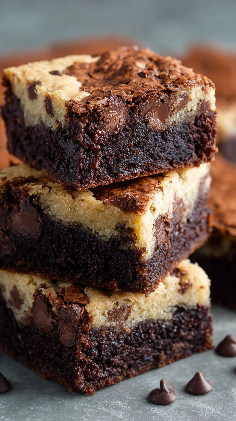 Close-up of fudgy browkies showing chewy texture.