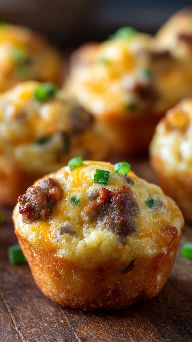 Mini pancake sausage muffins in muffin tin. Mini pancake sausage muffins in muffin tin.