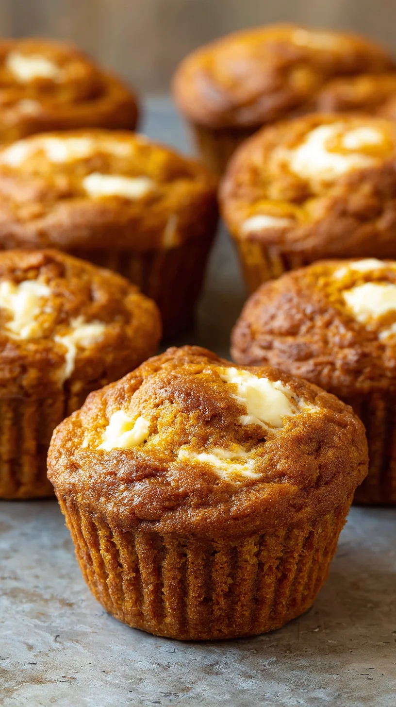 Fluffy pumpkin cream cheese muffins. Fluffy pumpkin cream cheese muffins.
