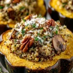Delicious Mushroom and Quinoa Stuffed Acorn Squash Recipe