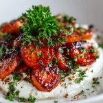 Pomegranate-Glazed Carrots with Whipped Goat Cheese