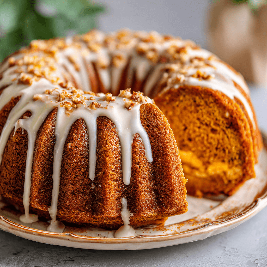Pumpkin Cream Cheese Bundt Cake