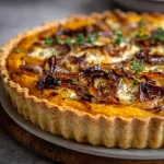 Delicious Pumpkin, Ricotta & Caramelized Onion Tart Recipe
