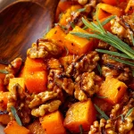 Roasted Butternut Squash with Candied Walnuts Recipe