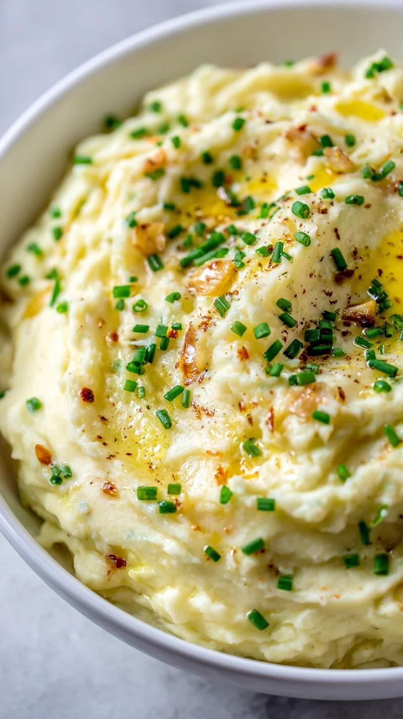 Close-up of fluffy, golden mashed potatoes. Close-up of fluffy, golden mashed potatoes.