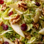Shaved Brussels and Pear Salad with Maple-Dijon Vinaigrette