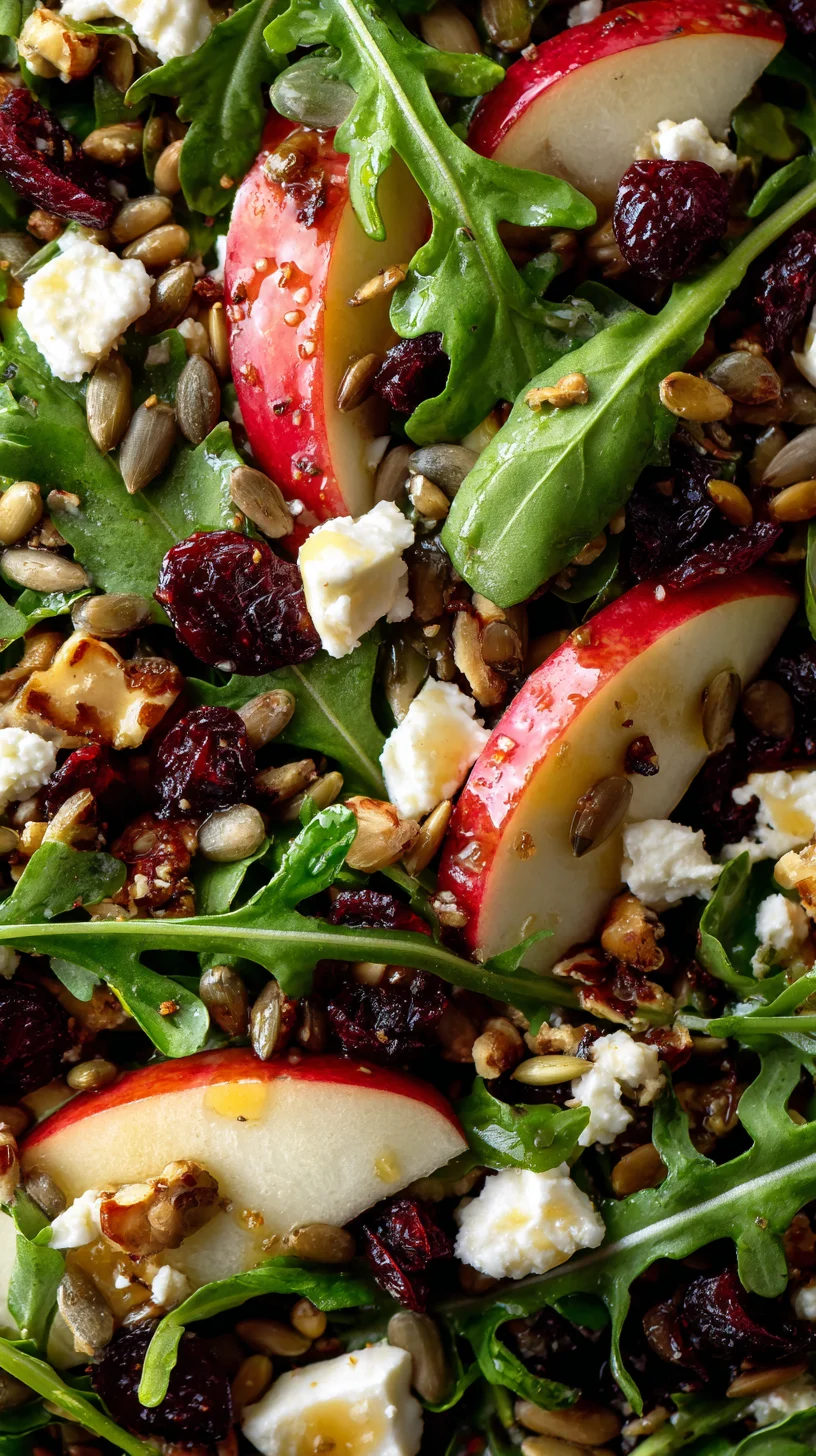 Fresh arugula salad with sliced apples. Fresh arugula salad with sliced apples.