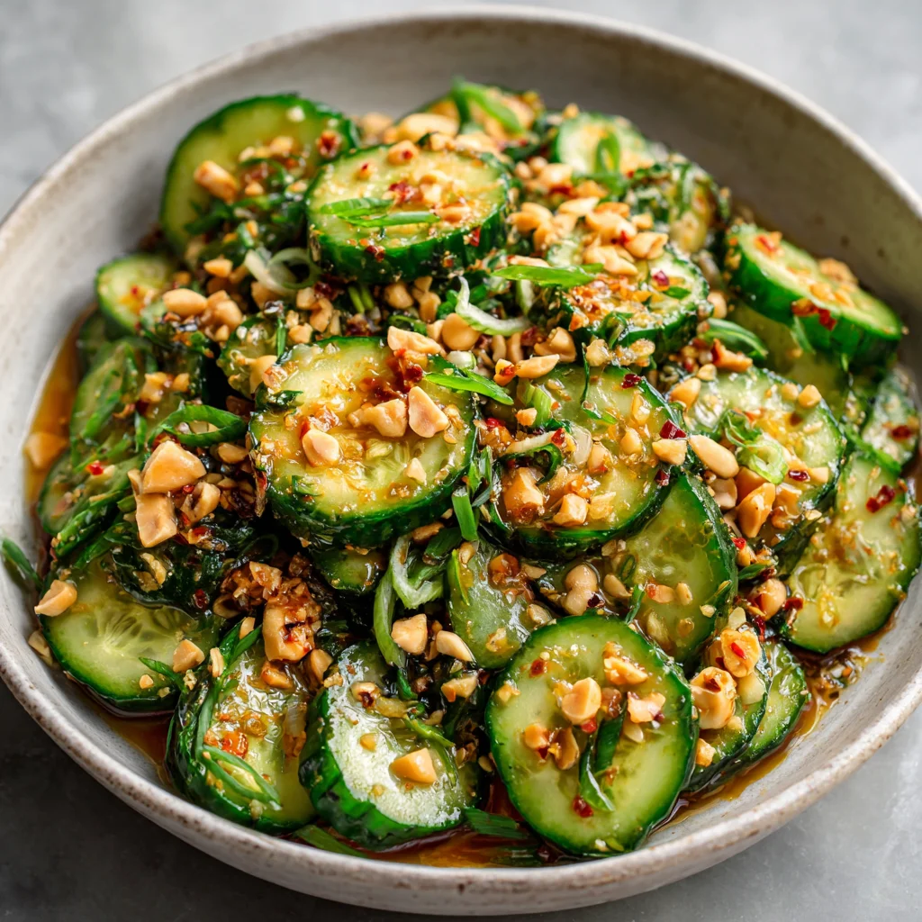 Irresistible Spicy & Crunchy Asian Cucumber Salad