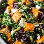 Delicious Sweet Potato Kale Salad with Almond Butter Dressing