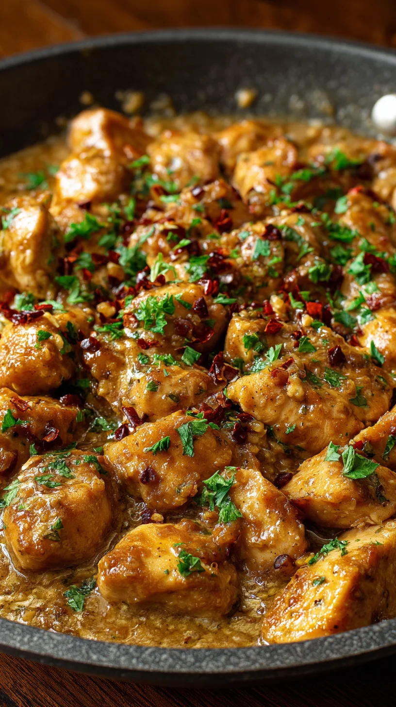 Texas Roadhouse Butter Chicken Skillet, close-up view.