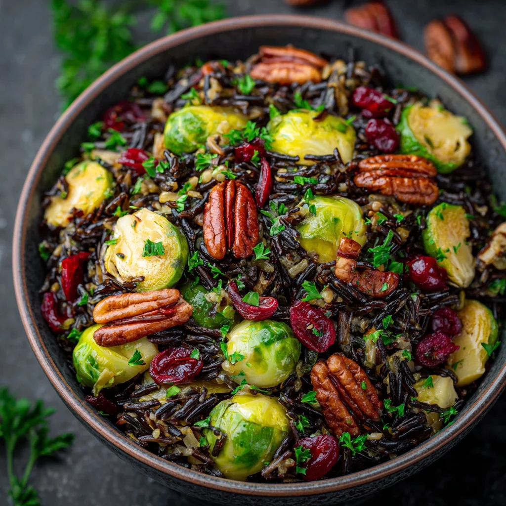 Wild Rice Pilaf with Brussels Sprouts Recipe - Easy & Healthy Side Dish