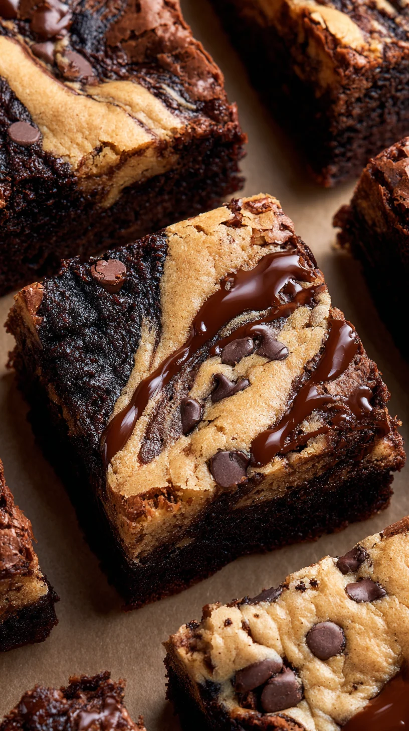 Brown butter brookies, half brownie, half cookie.