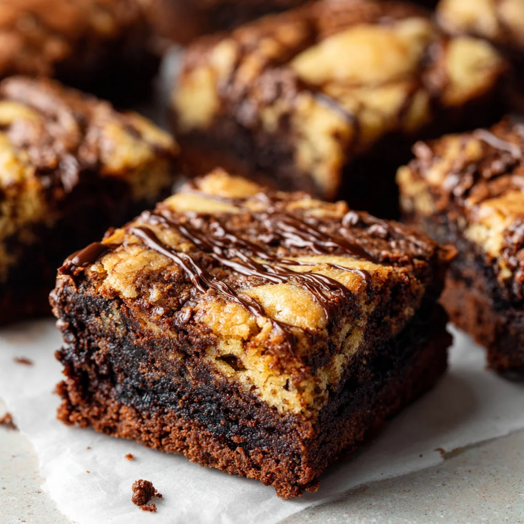 Chewy brookies with fudgy brownie swirl. Chewy brookies with fudgy brownie swirl.