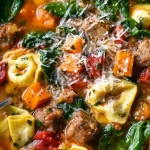 Delicious Autumn Tortellini Soup With Sausage - Quick & Easy Recipe!