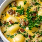 Creamy Bacon Cheddar Gnocchi Soup - Easy Comfort Food