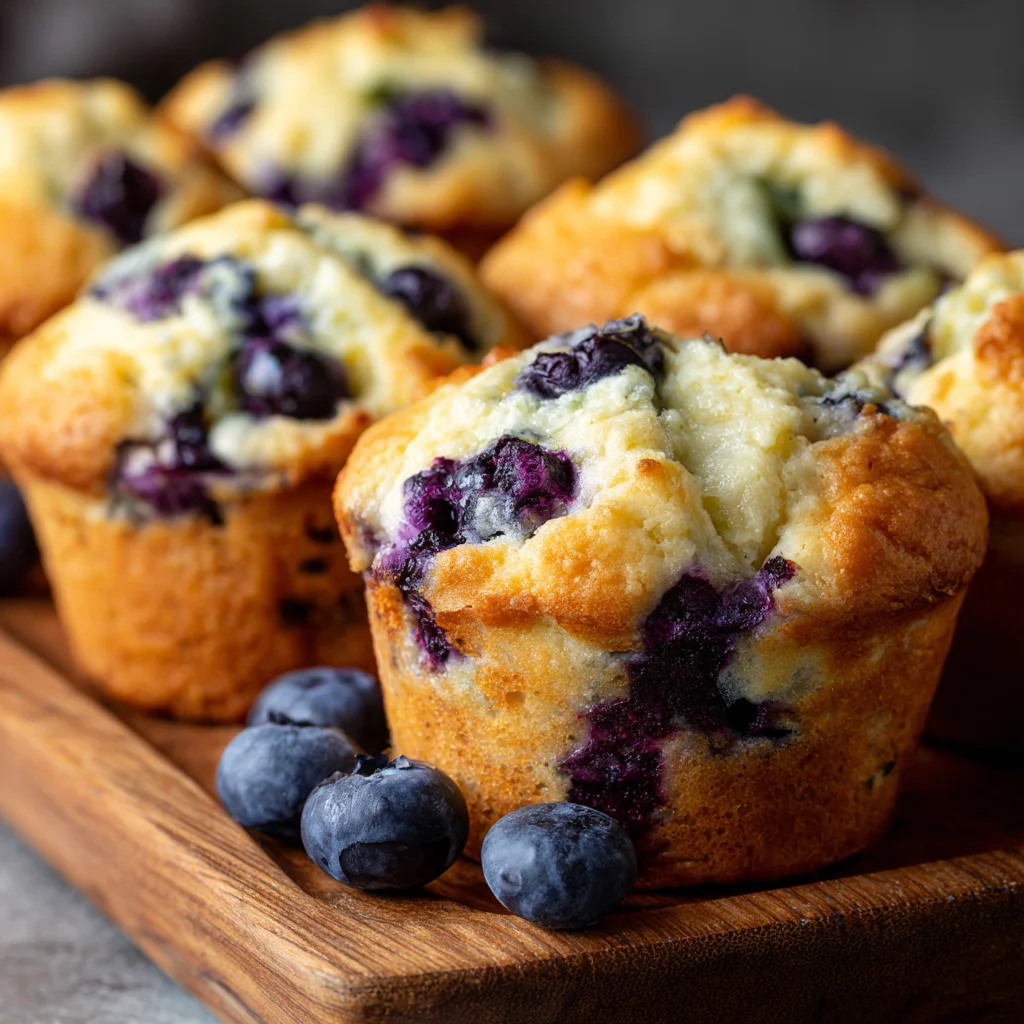 Deliciously Moist Blueberry Cottage Cheese Muffins