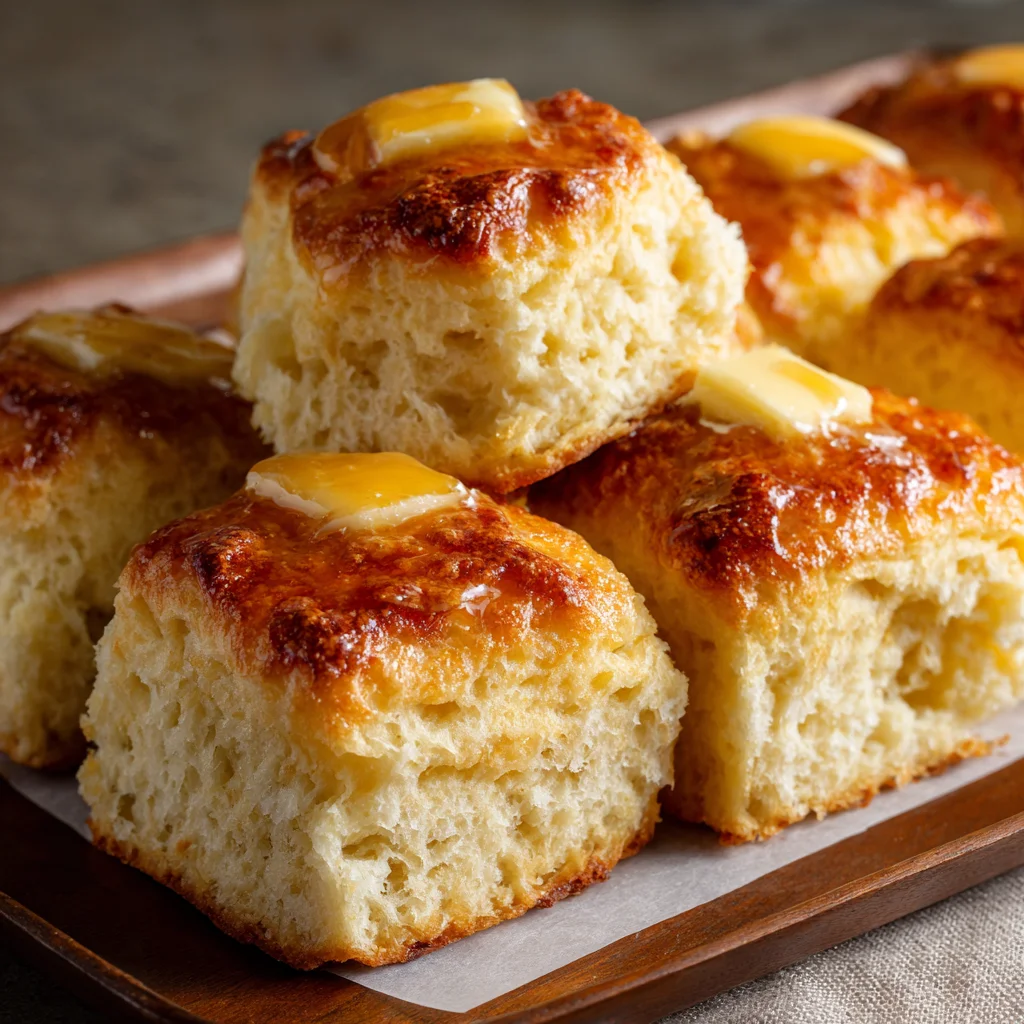Golden, fluffy breakfast biscuits. Golden, fluffy breakfast biscuits.