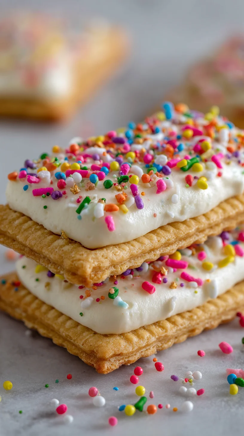 Close-up of a gooey brown sugar pop tart cookie.