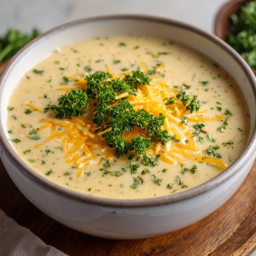 Creamy Cheddar Garlic Herb Potato Soup - Comfort Food Recipe