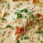 Easy Crock Pot Creamy Chicken Parmesan Soup