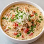 Easy Crock Pot Creamy Chicken Parmesan Soup