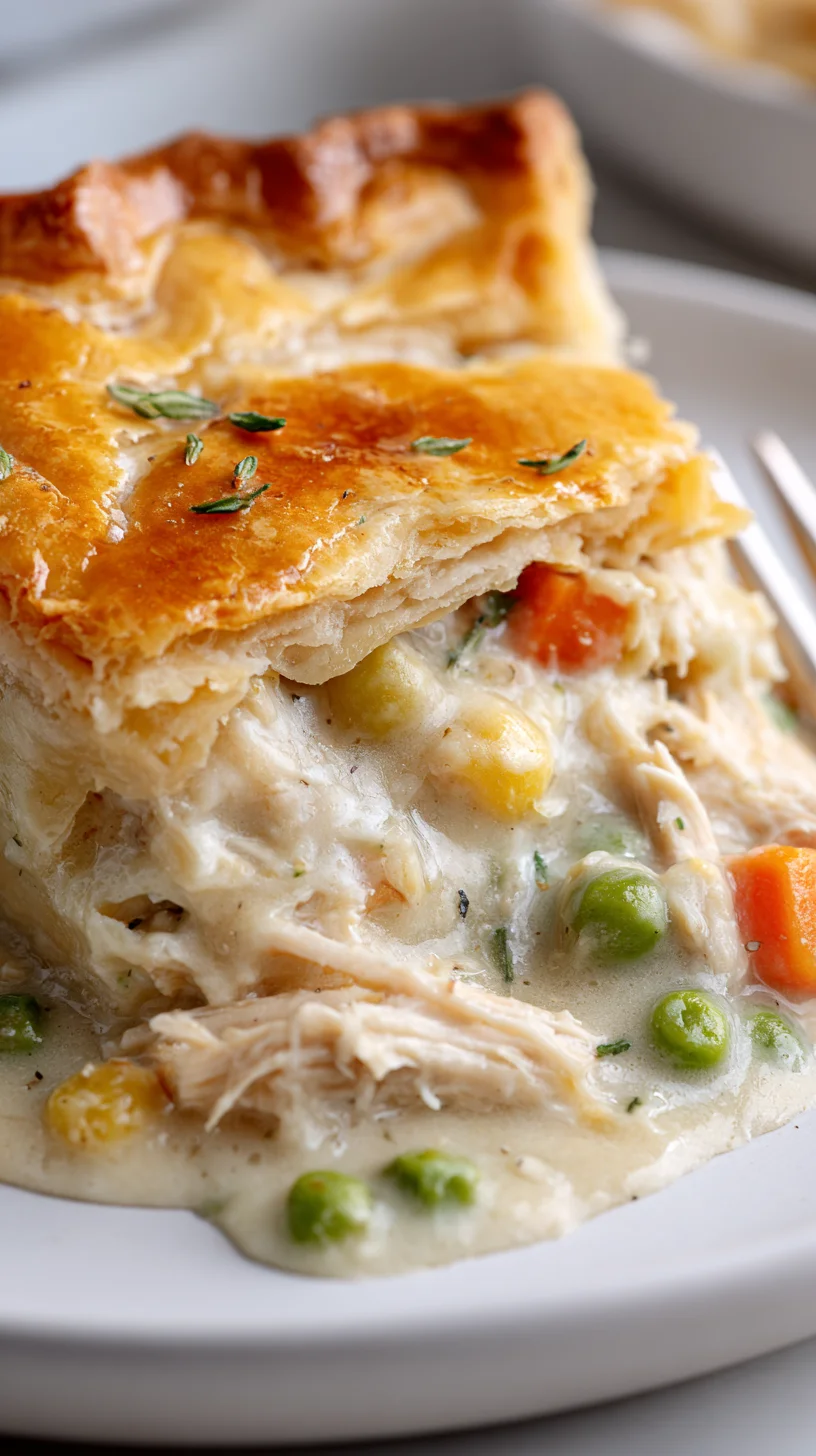 Easy slow cooker chicken pot pie.