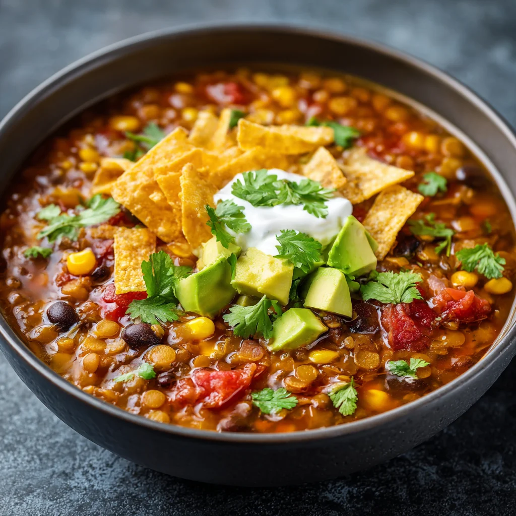 Decadent Lentil Tortilla Soup Recipe: Easy & Flavorful