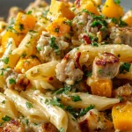 Delicious Autumn Sausage Pasta Squash
