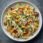 Delicious Autumn Sausage Pasta Squash
