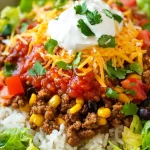 Easy Taco Rice Bowl: Quick, Customizable & Delicious!