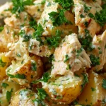 Easy Garlic Parmesan Crockpot Chicken and Potatoes