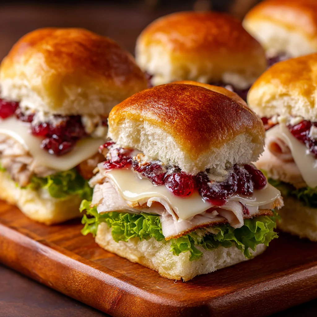 Easy Havarti Cranberry Turkey Sliders Recipe