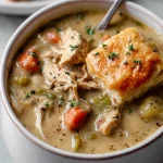 High Protein Chicken Pot Pie Soup - Easy & Delicious!