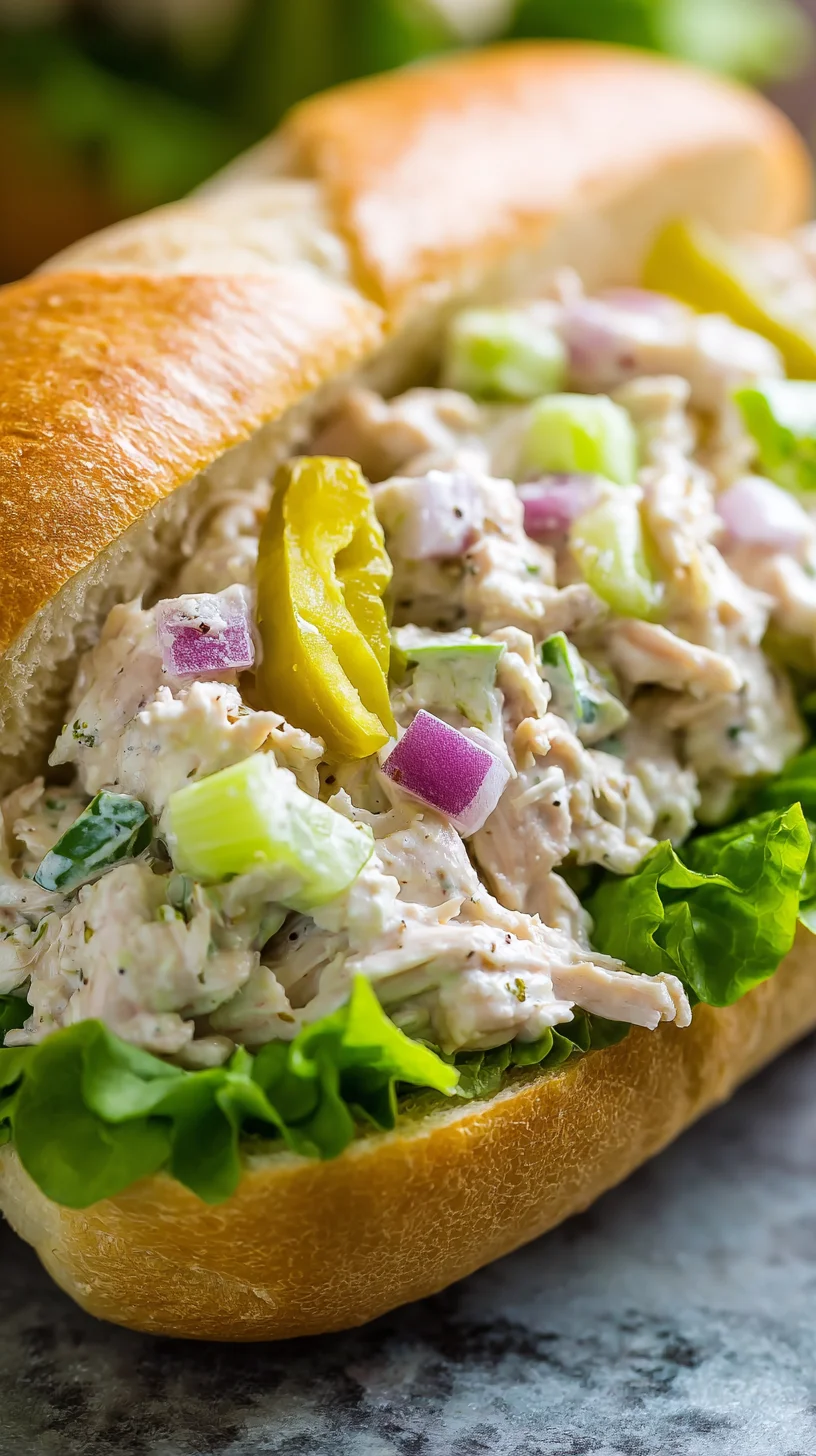 Creamy chicken salad with Italian herbs.