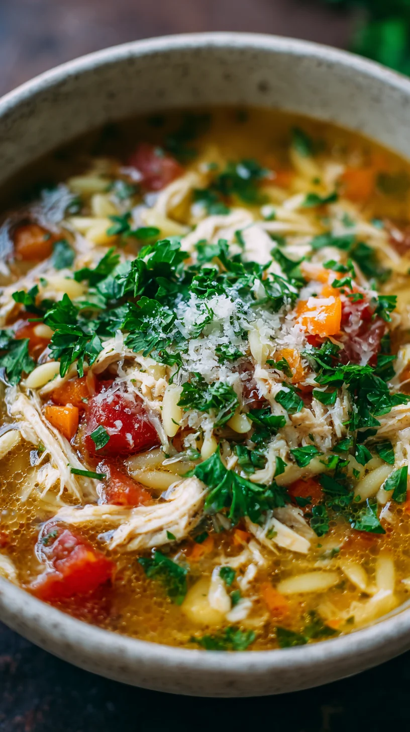 Italian Penicillin Soup close-up.