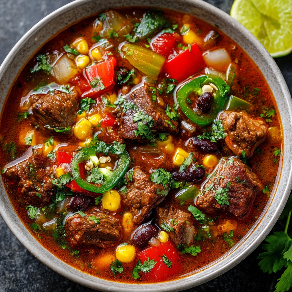 Hearty Mexican Beef Soup Recipe