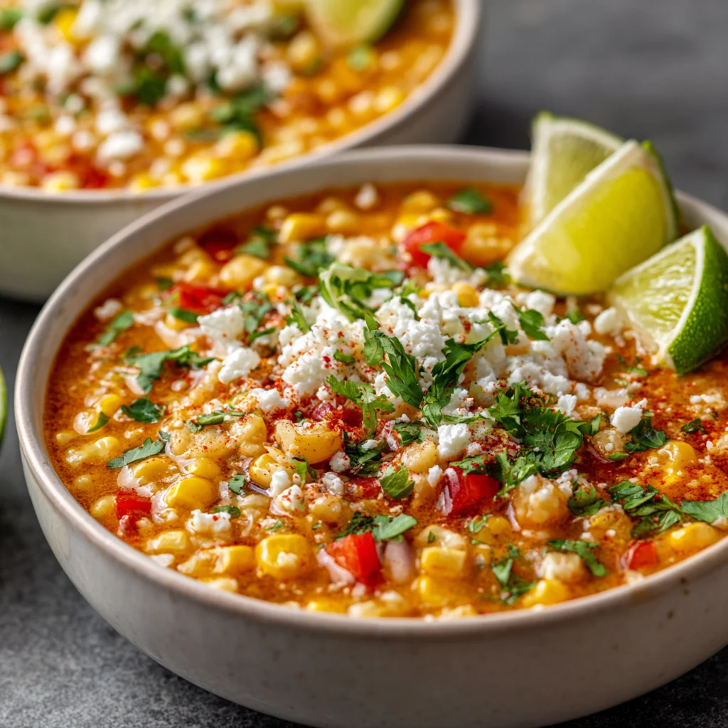 Easy Crockpot Mexican Street Corn Soup