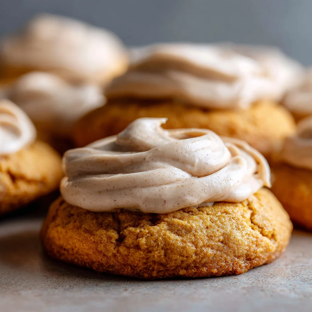 Soft Pumpkin Cookies with Cinnamon Frosting Recipe
