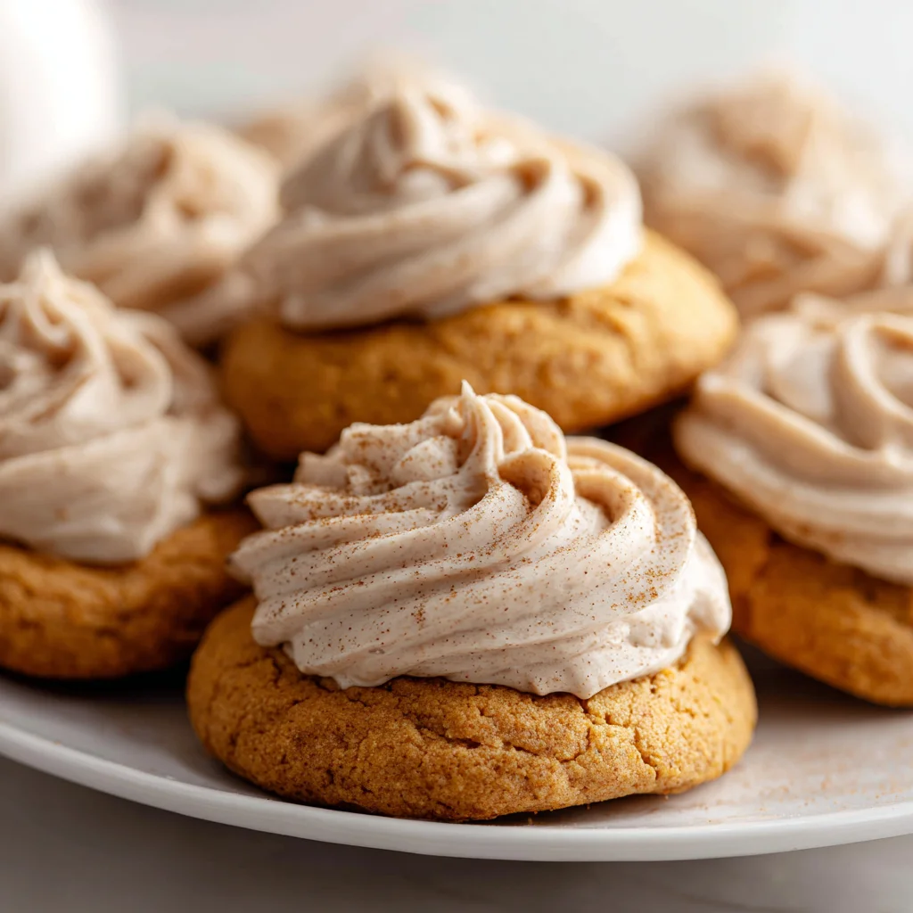 Soft Pumpkin Cookies with Cinnamon Frosting Recipe