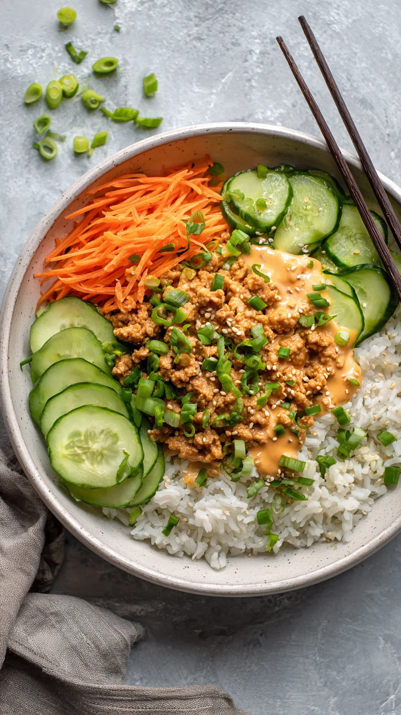 Creamy, spicy ground turkey rice bowls.