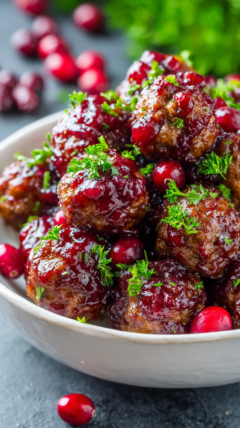 Christmas cranberry meatballs.