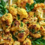 The Best Crispy Roasted Vegan Cauliflower | Easy Cheesy Flavor!