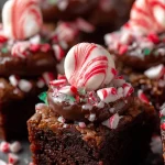 Festive Candy Cane Kiss Brownie Bites Recipe