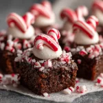 Festive Candy Cane Kiss Brownie Bites Recipe