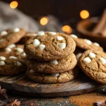 Chewy Gingerdoodle Cookies with White Chocolate | Easy & Spiced